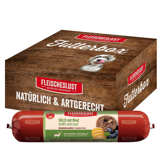 Futterbox Wild mit Rind (6x800g) Alleinfutter