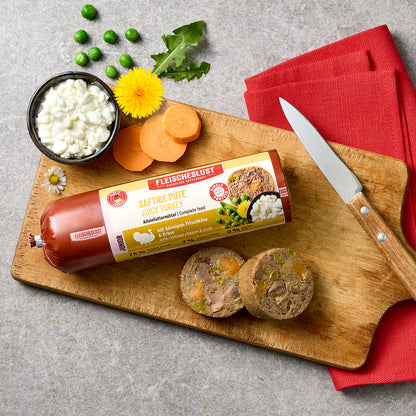 Saftige Pute mit körnigem Frischkäse & Erbse für Junioren