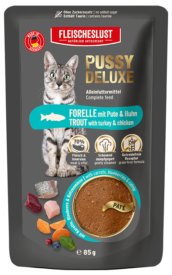 Pussy Deluxe Forelle mit Pute & Huhn