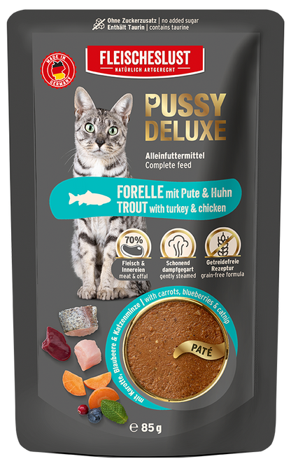 Pussy Deluxe Forelle mit Pute & Huhn